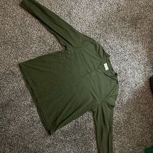 Ralph Lauren Forest Green Henley Top